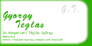gyorgy teglas business card