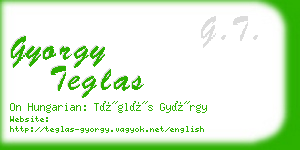 gyorgy teglas business card